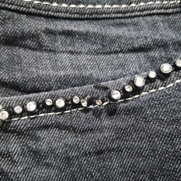 Candy Couture Ladies Size 9 Dark Wash Straight Legs Blue Jeans - Picture 14 of 14